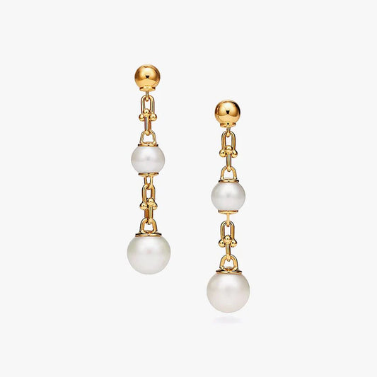 Triple Drop Link Earrings