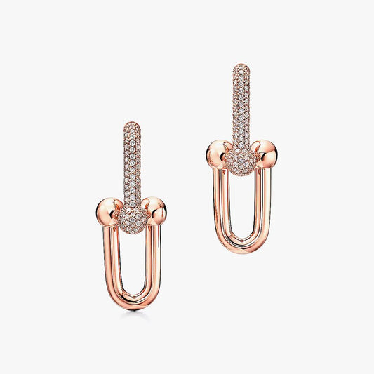 Gold Wire Earrings in 18K
