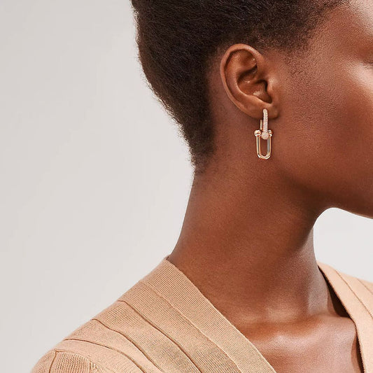 Gold Wire Earrings in 18K